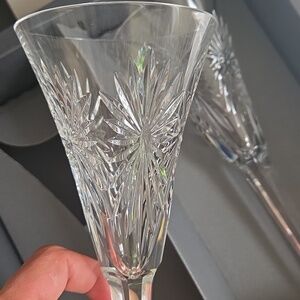 NEW Waterford Crystal Health Toasting Flute Pair The Millennium Collection